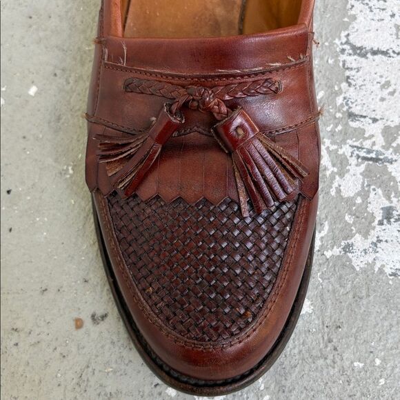Allen Edmonds leather woven tasseled loafers main image 5